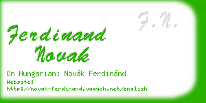 ferdinand novak business card